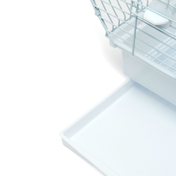 №1 Клетка для птиц, 47*27*50, прямоугольный поддон, верх круглый, белая, 1*6