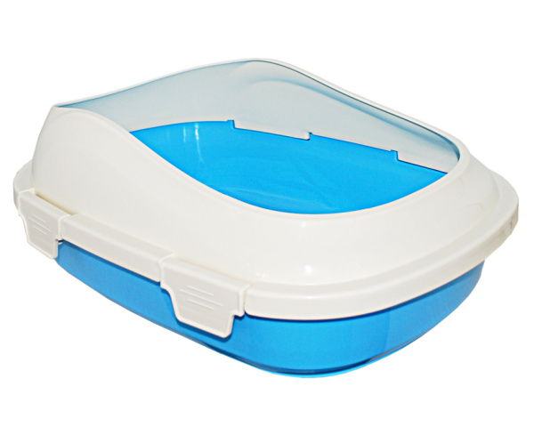 №1 Туалет для кошек с бортом МИНИ, 38,7х28,4х14,3 см, 1*12шт пластик