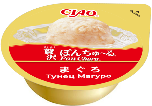 INABA ЧАО ПОН ЧУРУ суфле д/кошек тунец магуро (35гр.*2) RU401