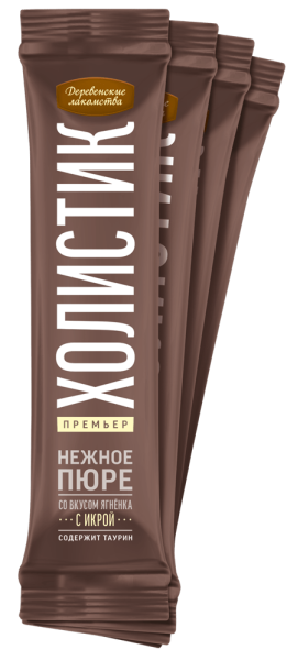 Нежное пюре со вкусом ягненка с икрой летучей рыбы,4х10г Деревенские лак-ва Холистик/под заказ