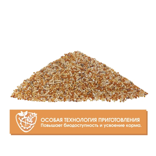 HAPPY JUNGLE Корм для волнистых попугаев при линьке 500 г  (*18шт)