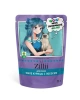 ZILLII влажные (пауч) корм для стерил кошек Мясн.волокна в желе 75г*12 Филе Курицы с Лососем
