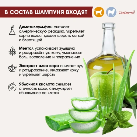 Цитодерм шампунь от аллергии и зуда 200мл