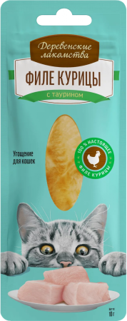 Филе курицы нежное "Деревенские лакомства"д/кошек, 10 гр*10
