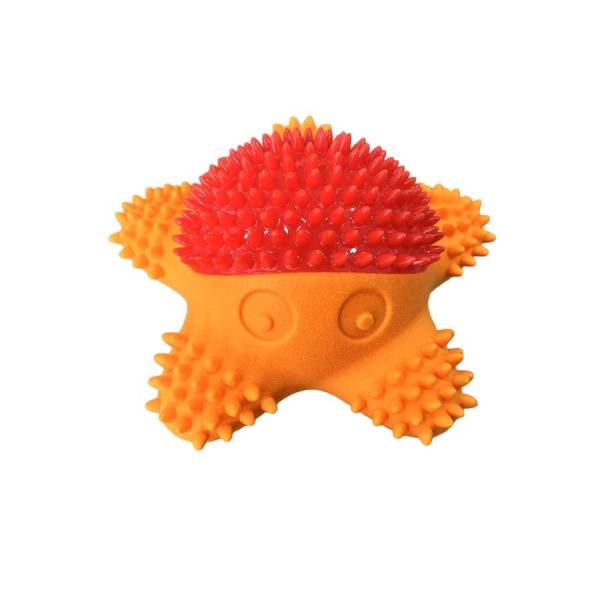 Игрушка резиновая для собак Ledu Toys морская звезда с пищалкой 13,3x12,7x5,8