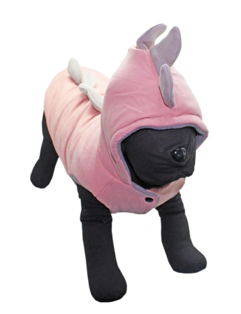 УЮТ Худи "Динозаврик" на кнопках для собак, 40см, розовое, 2XL, (1*60)