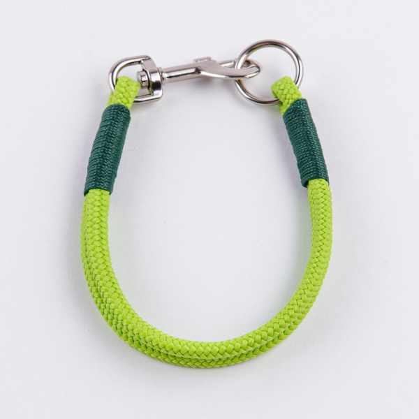 Ошейник капроновый Dog&Vogue Rope круглого плетения зеленый 6мм*33см