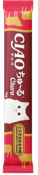 INABA ЧАО ЧУРУ пюре д/кошек ассорти с тунцом Магуро и куриным филе (14гр.*20) 2RU101