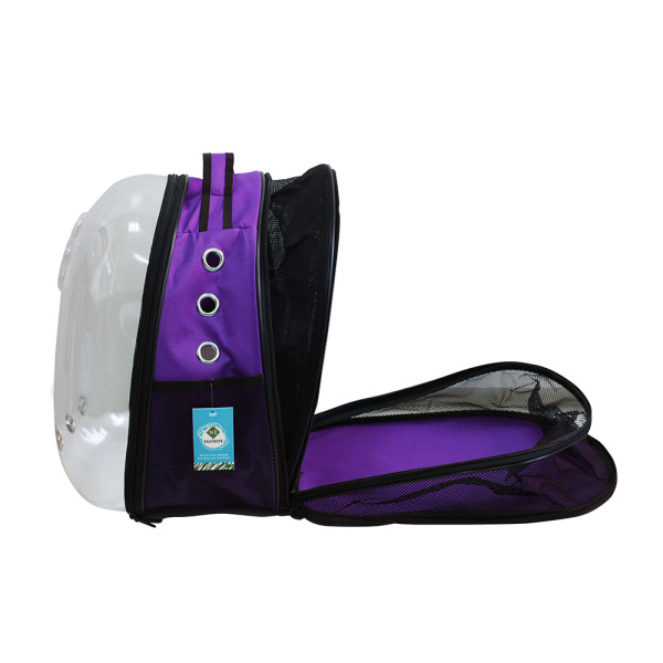 №1 FavoriteРюкзак-трансформер раскладной д/переноски животных с панорамн.видом,24x30x40см,фиолетовый