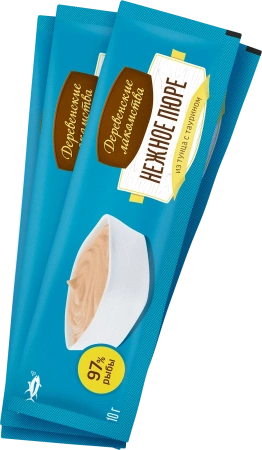 Пюре нежное из тунца с таурином"Деревенские лакомства"д/кошек, 40 гр