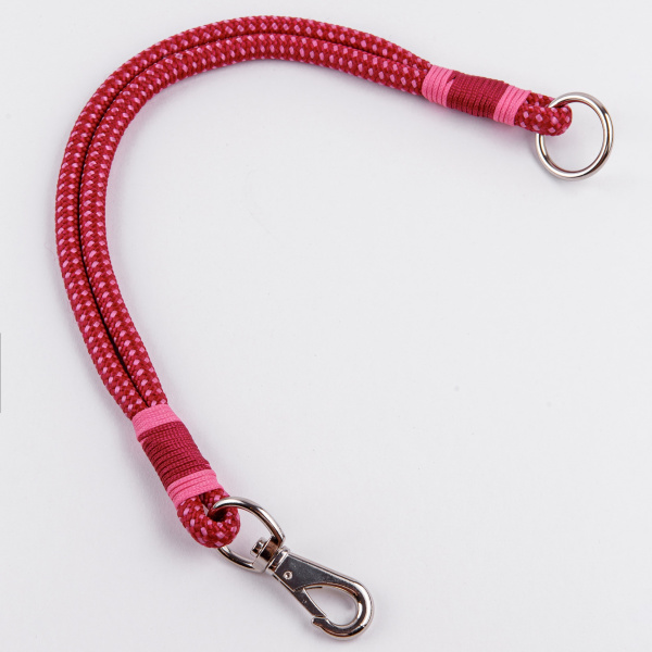 Ошейник капроновый Dog&Vogue Rope круглого плетения красный 8мм*46см