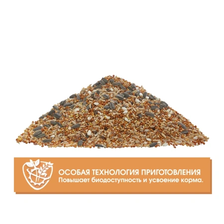 HAPPY JUNGLE Корм для средних попугаев при линьке 500 г  (*18шт)