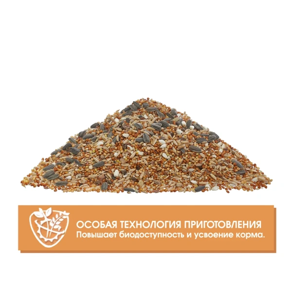 HAPPY JUNGLE Корм для средних попугаев при линьке 500 г  (*18шт)