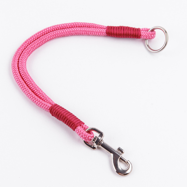 Ошейник капроновый Dog&Vogue Rope круглого плетения красный 6мм*33см