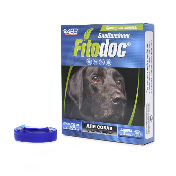 Фитодок ошейник для средн.собак 50см репеллентный Био