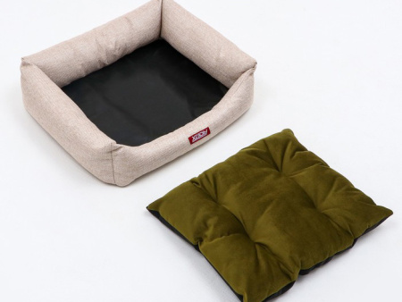 Лежак Люкс (флок) 90х80х25 см OLIVE КСОДИ (XODY)