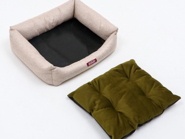 Лежак Люкс (флок) 90х80х25 см OLIVE КСОДИ (XODY)