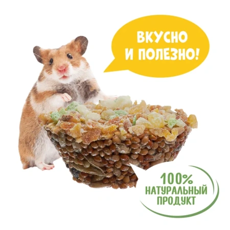 HAPPY JUNGLE Престиж Корзинки для грызунов мед+фрукты 3 шт. 85 г (*20 шт)  